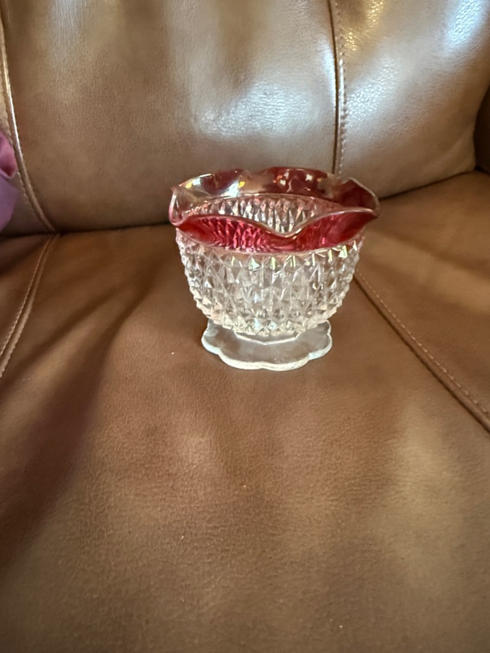 Vintage Indiana Glass Footed Bowl